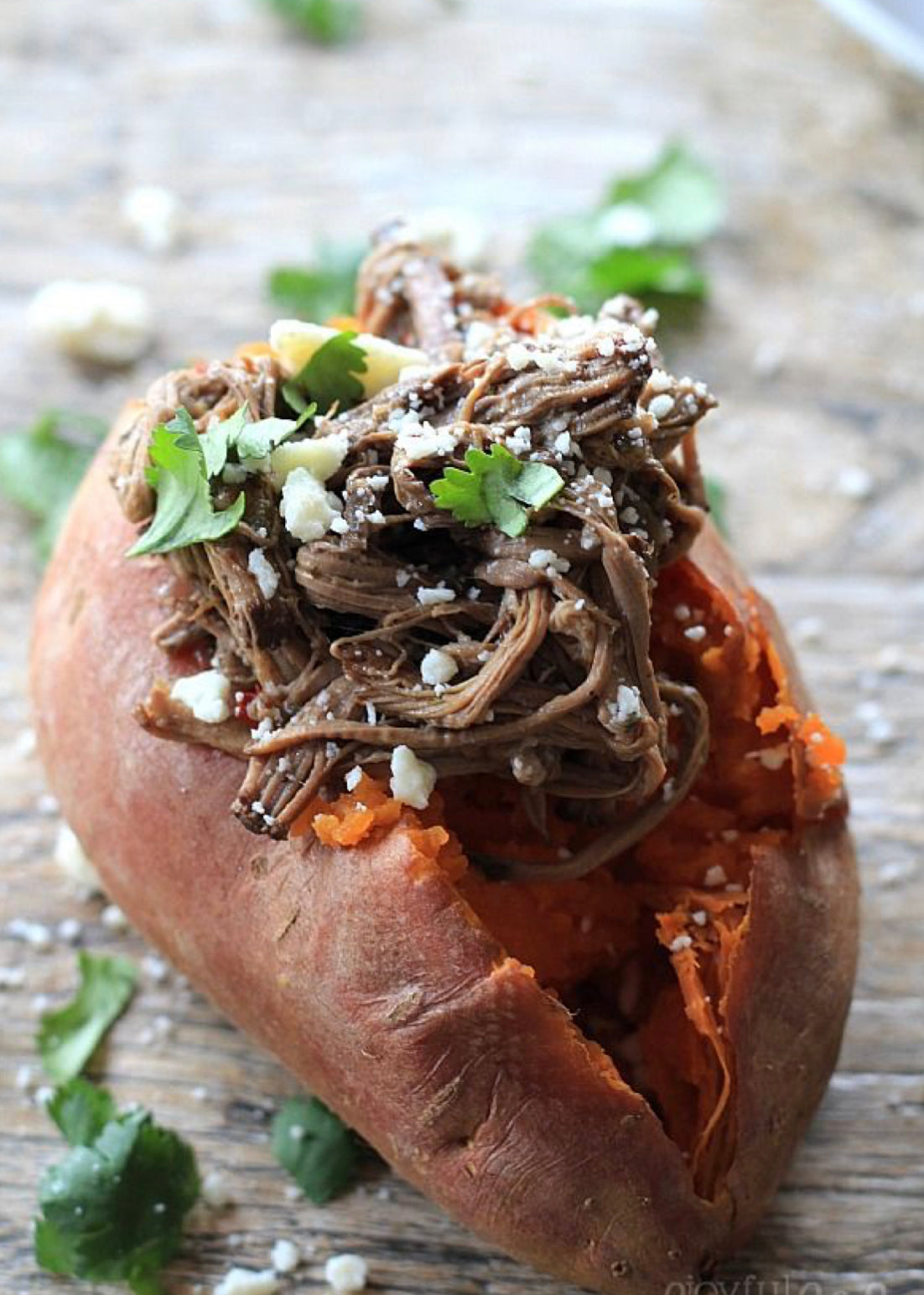 Barbacoa Stuffed Sweet Potato